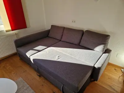 Ein Sitzbereich in der Unterkunft Ferienwohnung Lackner