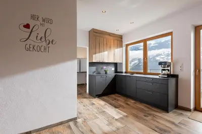 Küche/Küchenzeile in der Unterkunft Zur Schönsten Aussicht