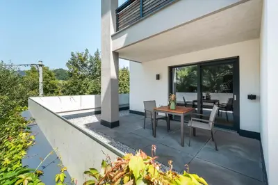 Ein Balkon oder eine Terrasse in der Unterkunft Das Auer by Inncomer