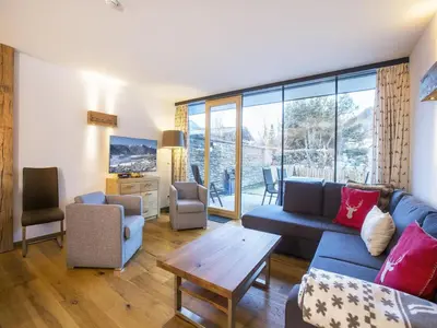 Ein Sitzbereich in der Unterkunft Apartment in Neukirchen by Ski Lift & Sauna