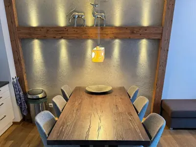 Ein Sitzbereich in der Unterkunft Apartment in Neukirchen near Ski Lift
