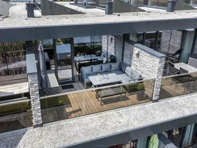 Ein Balkon oder eine Terrasse in der Unterkunft Apartment in Neukirchen near Ski Lift