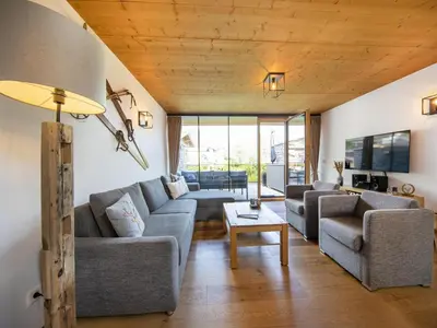 Ein Sitzbereich in der Unterkunft Apartment in Neukirchen near Ski Lift
