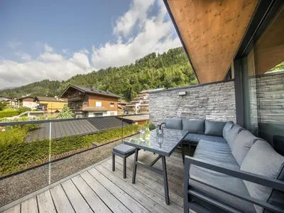 Ein allgemeiner Bergblick oder ein Berglick von der Ferienwohnung aus