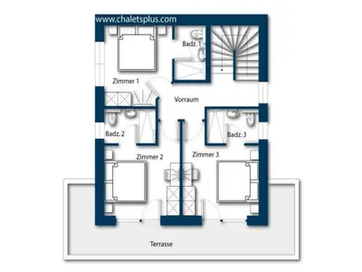 Grundriss der Unterkunft Alpine Chalet with Sauna and Balcony
