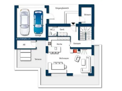 Grundriss der Unterkunft Chalet near Wildkogel Arena