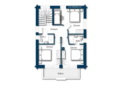 Grundriss der Unterkunft Chalet with Sauna and Natural Pool