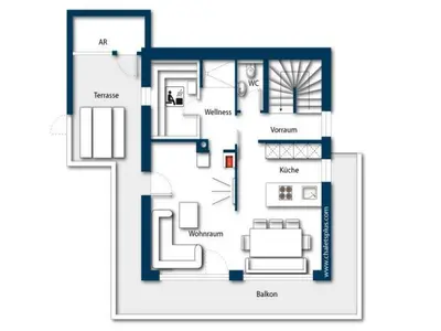Grundriss der Unterkunft Cozy Mountain Chalet with sauna