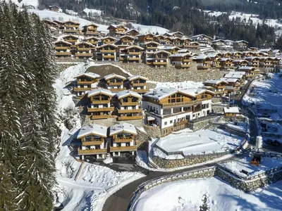 Chalet with shared swimming pool im Winter