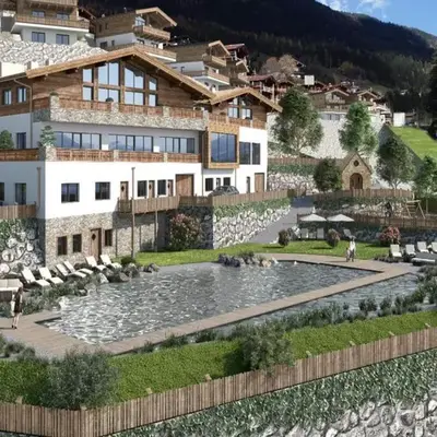 Chalet with shared swimming pool