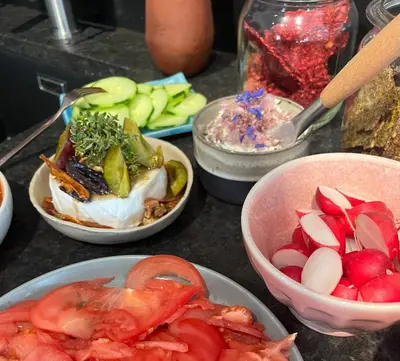 Essen in diesem Bauernhof oder in der Nähe