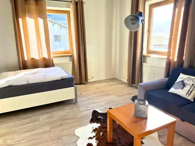 Ein Bett oder Betten in einem Zimmer der Unterkunft Mountain View Apartment