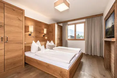 Ein Bett oder Betten in einem Zimmer der Unterkunft Das JUWEL Reith