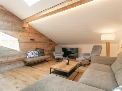 Ein Sitzbereich in der Unterkunft Hopfgarten Alpin Living Top 5