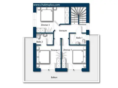 Grundriss der Unterkunft Nationalpark Chalet Dreiherrenspitze