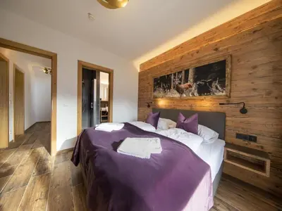Ein Bett oder Betten in einem Zimmer der Unterkunft Chalet with ski access, Neukirchen