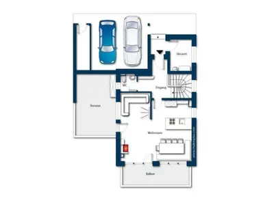 Grundriss der Unterkunft Chalet with ski access, Neukirchen