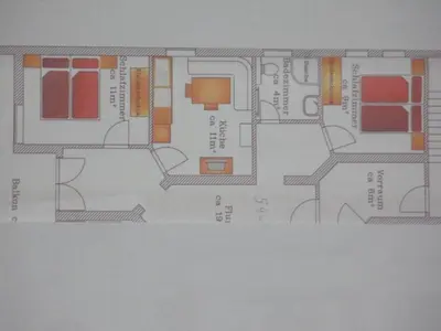 Grundriss der Unterkunft Apartment Oberbichl