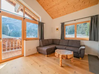 Ein Sitzbereich in der Unterkunft Haus Bergstille Top 3