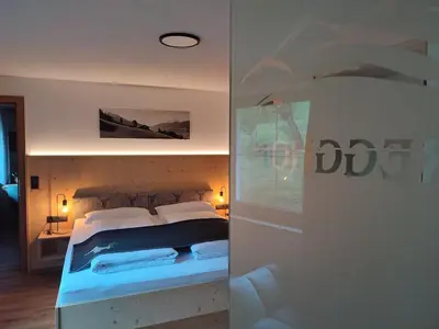 Ein Bett oder Betten in einem Zimmer der Unterkunft Ferienwohnung Hinteregghof