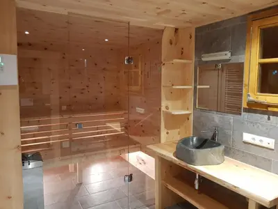 Ein Badezimmer in der Unterkunft Mahderhütte