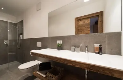 Ein Badezimmer in der Unterkunft Chalet Wegmacher