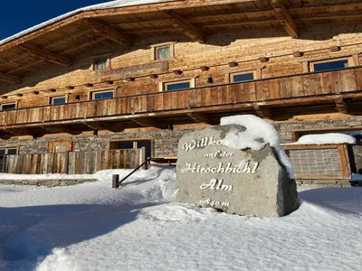 Alpine pasture in the Zillertal mountains im Winter