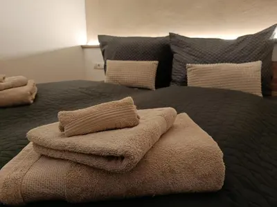 Ein Bett oder Betten in einem Zimmer der Unterkunft Ferienwohnung Vogelsang