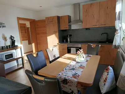 Küche/Küchenzeile in der Unterkunft Ferienwohnung Vogelsang