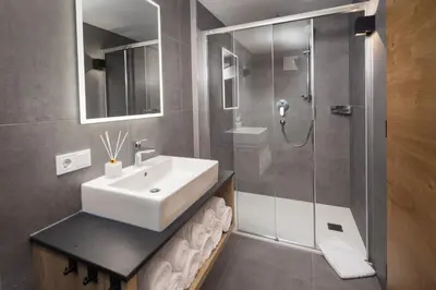 Ein Badezimmer in der Unterkunft Schöneben Appartementen Big Family