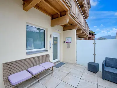 Ein Balkon oder eine Terrasse in der Unterkunft Ski-in, ski-out Brunner Apartment, Wildschönau