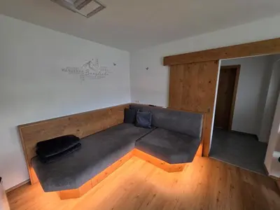 Ein Sitzbereich in der Unterkunft Bergpanorama Mühlhans