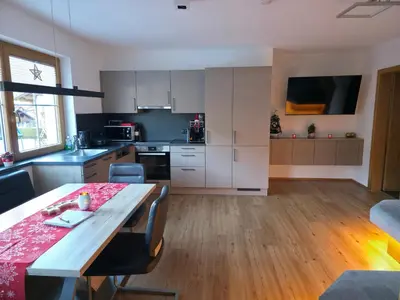Küche/Küchenzeile in der Unterkunft Bergpanorama Mühlhans