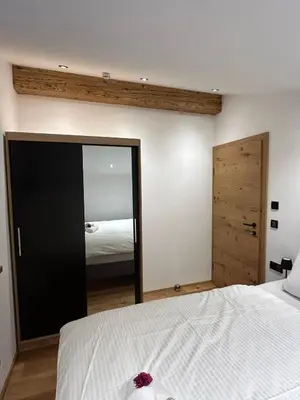 Ein Bett oder Betten in einem Zimmer der Unterkunft Mountainview-Lodge exklusiver Neubau mit Bergblick