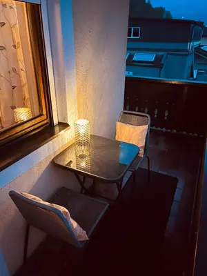 Ein Sitzbereich in der Unterkunft Ferienwohnung Auszeit