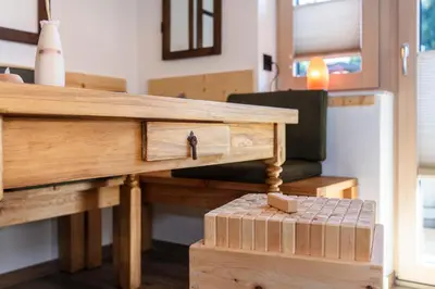 Ein Bett oder Betten in einem Zimmer der Unterkunft Ferienhaus Elisabeth NaturNah