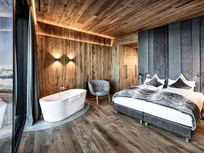 Ein Bett oder Betten in einem Zimmer der Unterkunft Mountain View Loft Amethyst