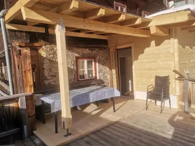 Ein Balkon oder eine Terrasse in der Unterkunft Bauernhaus Brandberg