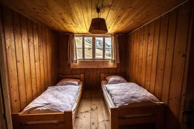 Ein Bett oder Betten in einem Zimmer der Unterkunft Bauernhaus Brandberg