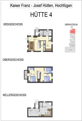 Grundriss der Unterkunft Kaiser-Franz-Josef Hütten