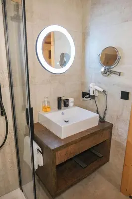 Ein Badezimmer in der Unterkunft Chalet Brechhorn Landhaus