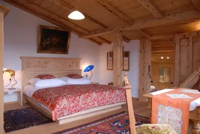 Ein Bett oder Betten in einem Zimmer der Unterkunft Luxus-Chalet Mühlermoos