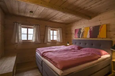 Ein Bett oder Betten in einem Zimmer der Unterkunft Bauernhaus Unterleming