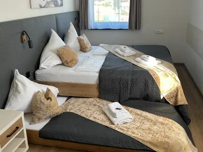 Ein Bett oder Betten in einem Zimmer der Unterkunft Apartment in Jochberg with ski-in out