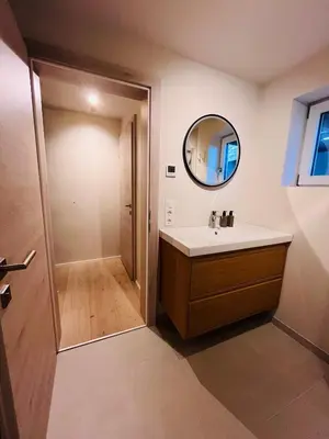 Ein Badezimmer in der Unterkunft Lodge Rose's Heart