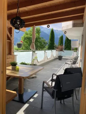 Ein Balkon oder eine Terrasse in der Unterkunft Ferienhaus Dengg