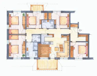 Grundriss der Unterkunft Appartements neben der Gondelbahn - Haus Nord
