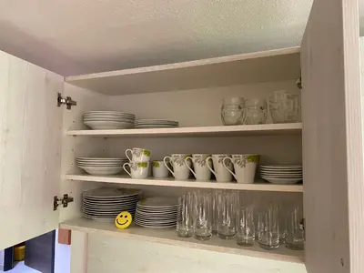 Küche/Küchenzeile in der Unterkunft Haus Waldrand