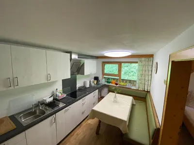 Küche/Küchenzeile in der Unterkunft Haus Waldrand