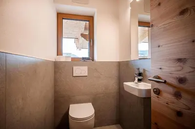Ein Badezimmer in der Unterkunft S'Mitterer